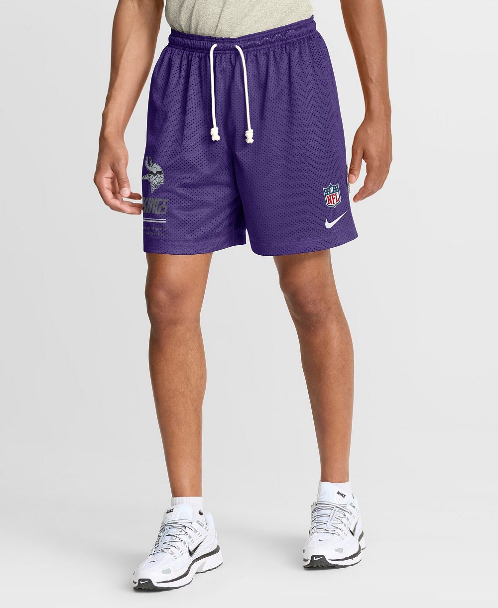 Мужские шорты Nike Minnesota Vikings Purple/Platinum Sideline Standard Issue Dri-FIT Reversible