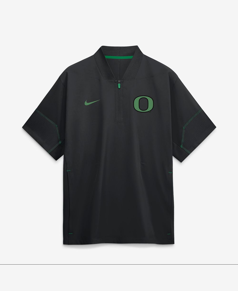 Nike Men's Black Oregon Ducks 2026 Sideline Short Sleeve Quarter-Zip Coach Jacket