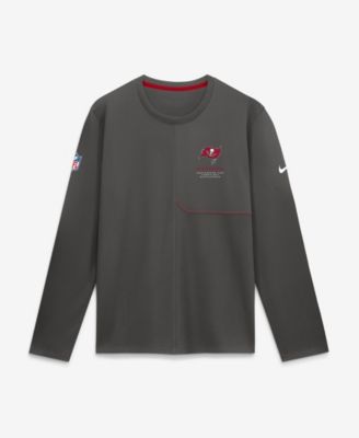 Мужская рубашка Nike Pewter Tampa Bay Buccaneers Sideline Coaches UV Dri-FIT Long Sleeve