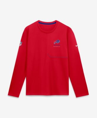 Мужская рубашка Nike Men's Red Buffalo Bills Sideline Coaches UV Dri-FIT Long Sleeve