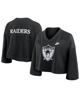 Женская джерси Nike Las Vegas Raiders Rewind Cropped Mesh Dri-FIT Fashion