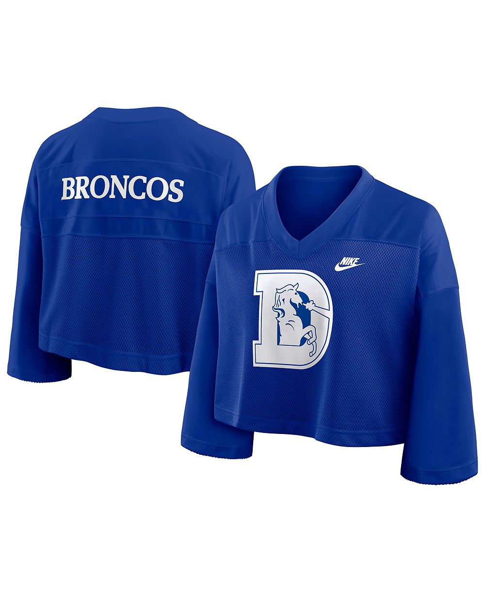 Женская джерси Nike Denver Broncos Rewind Cropped Mesh Dri-FIT Fashion