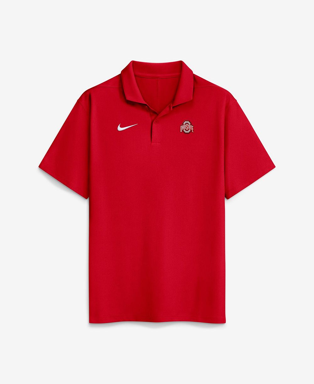 Мужская футболка Nike Ohio State Buckeyes Primetime Victory Plus Dri-FIT алого цвета