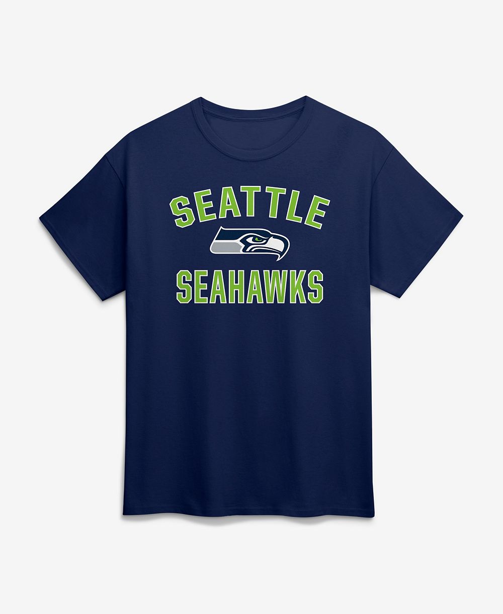 Мужская футболка Logo Athletic Seattle Seahawks Cotton Victory Arch