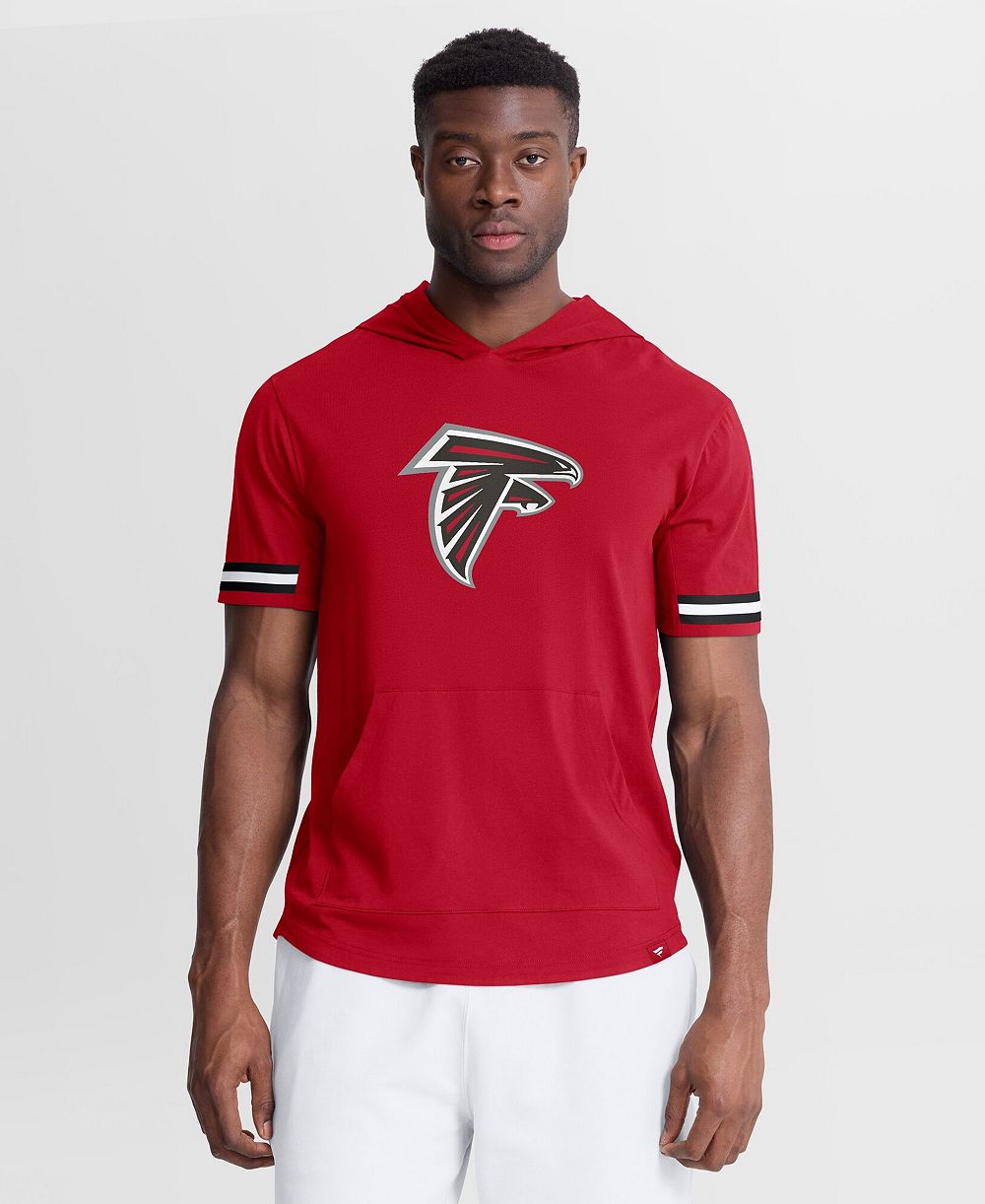 Мужская футболка Fanatics Red Atlanta Falcons Optimal Play Short Sleeve Hooded