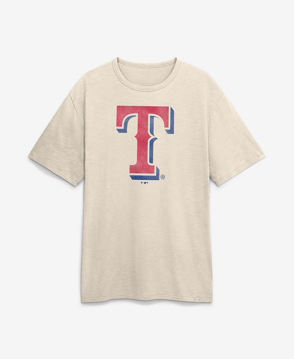 Fanatics Men's Cream Texas Rangers Stadium Slub T-Shirt
