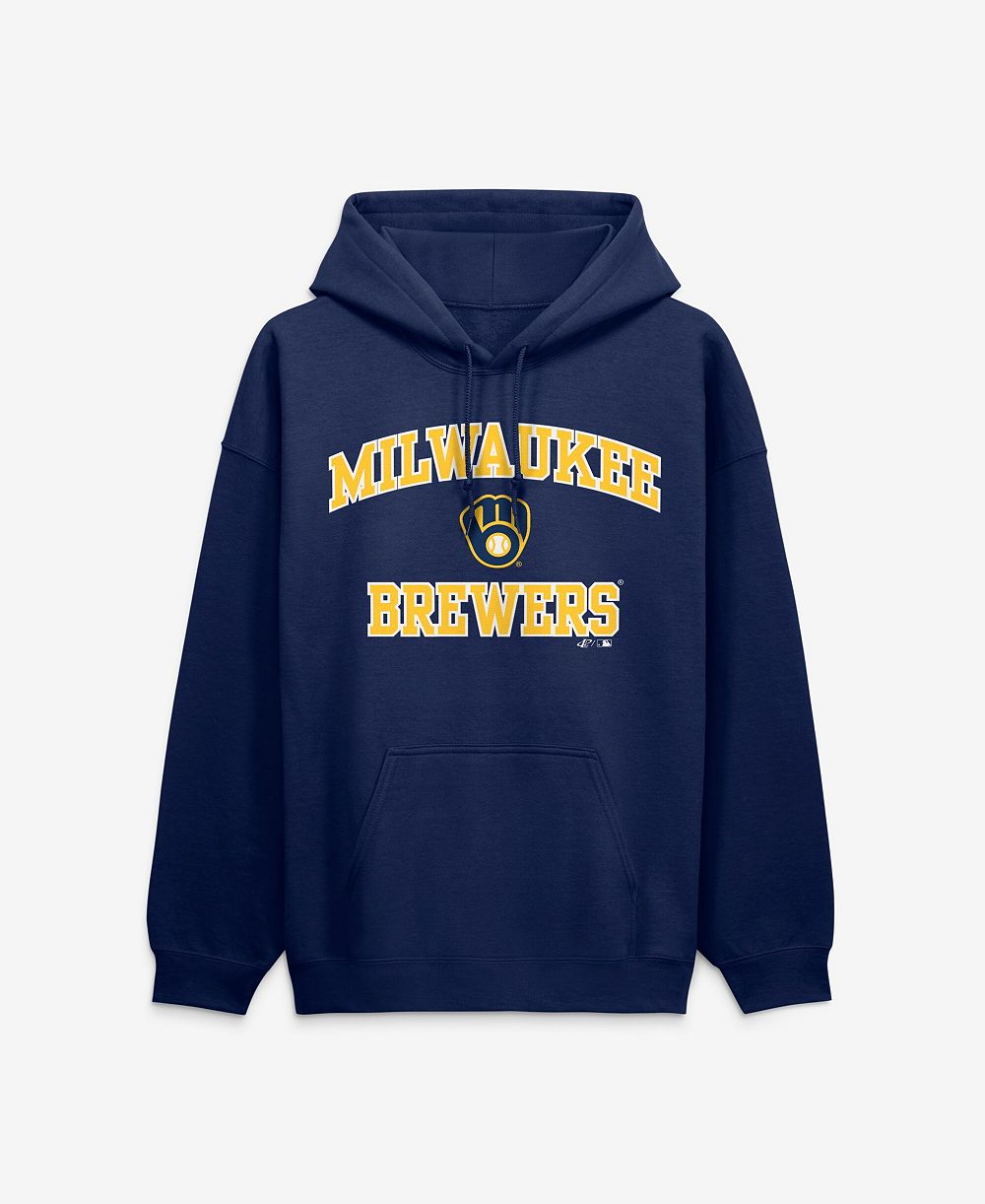 Мужской худи Logo Athletic Navy Milwaukee Brewers Heart Soul