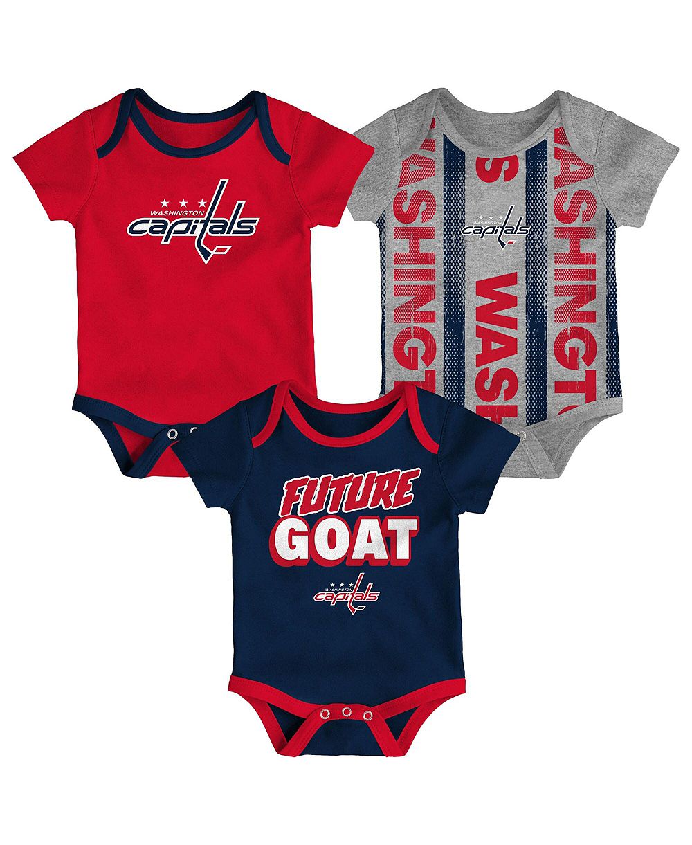 Набор боди Outerstuff для малышей Washington Capitals Loyal Buddies, 3 штуки