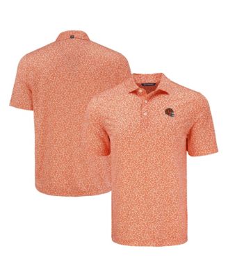 Мужская рубашка-поло Cutter & Buck Orange Cincinnati Bengals Pike Eco Flora Print
