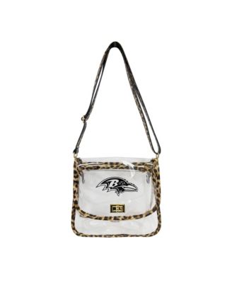 Прозрачная сумка Logo Brands Baltimore Ravens Leopard Print Trim Clear Purse