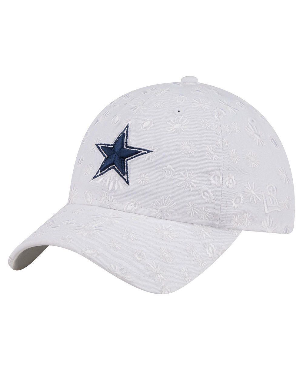 Женская белая шляпа New Era Dallas Cowboys Floral 9TWENTY регулируемая