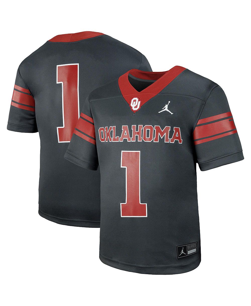 Детская игровая джерси Jordan Oklahoma Sooners Anthracite