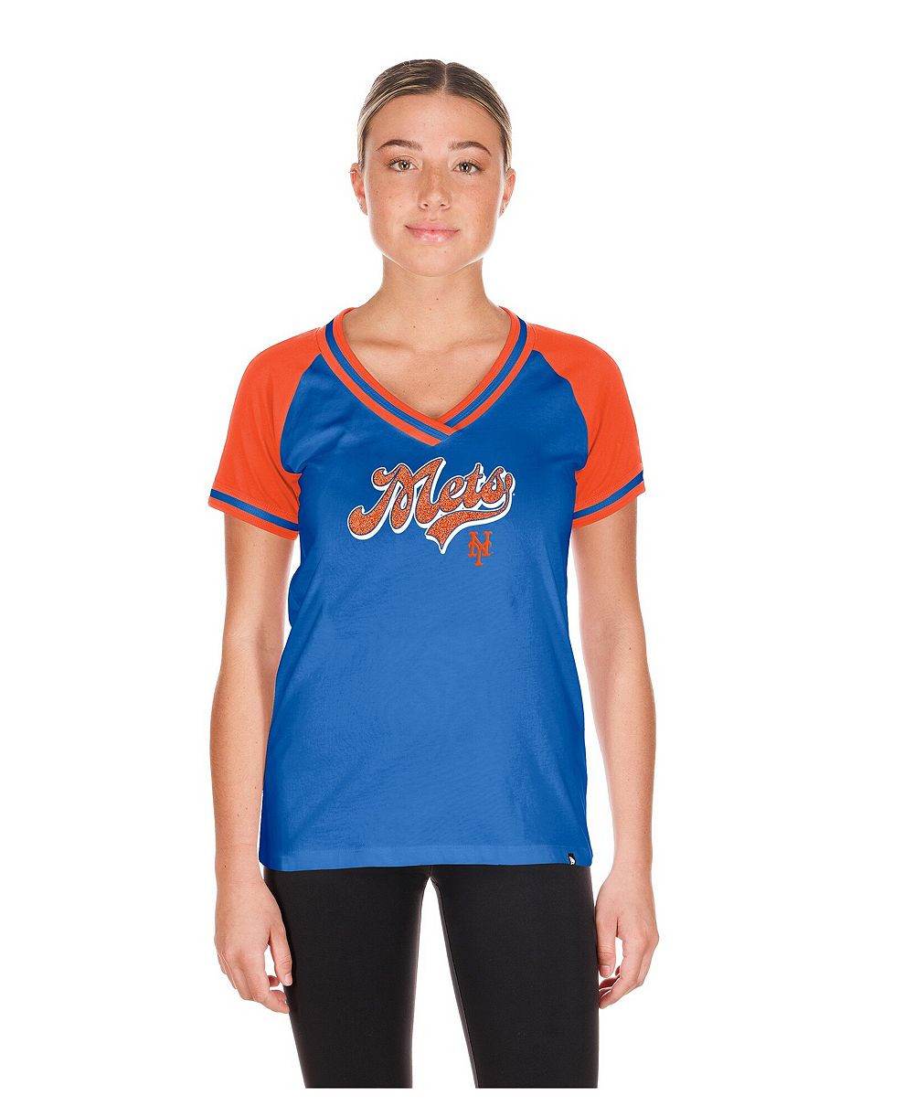 New Era Женская футболка с V-образным вырезом Royal New York Mets Gameday