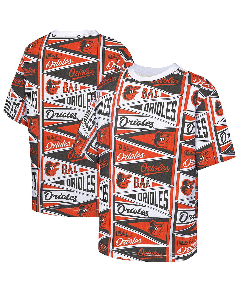 Футболка Outerstuff Baltimore Orioles с принтом для мальчиков и девочек оранжевого цвета