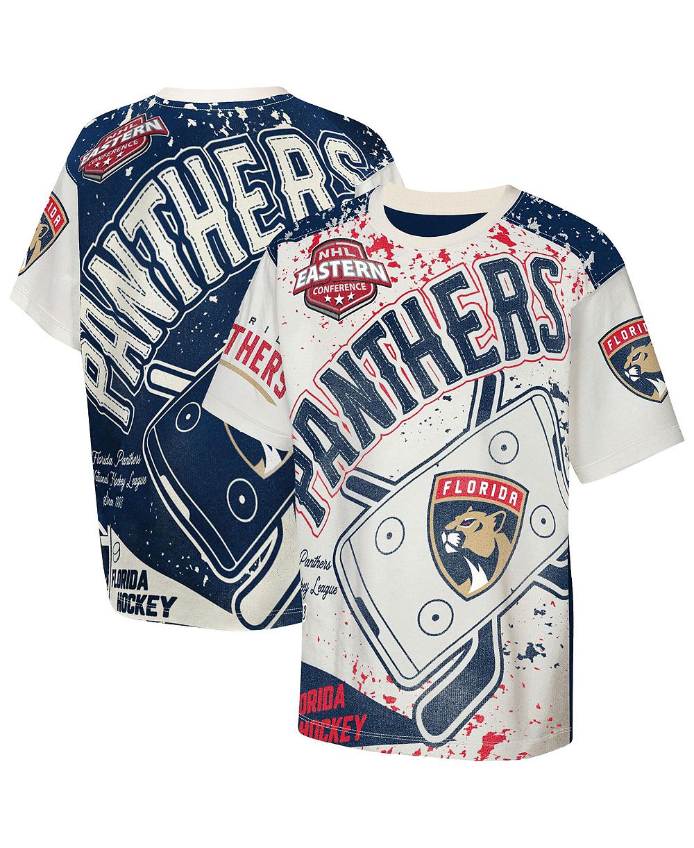 Футболка Outerstuff Big Boys and Girls Cream Florida Panthers Top Player