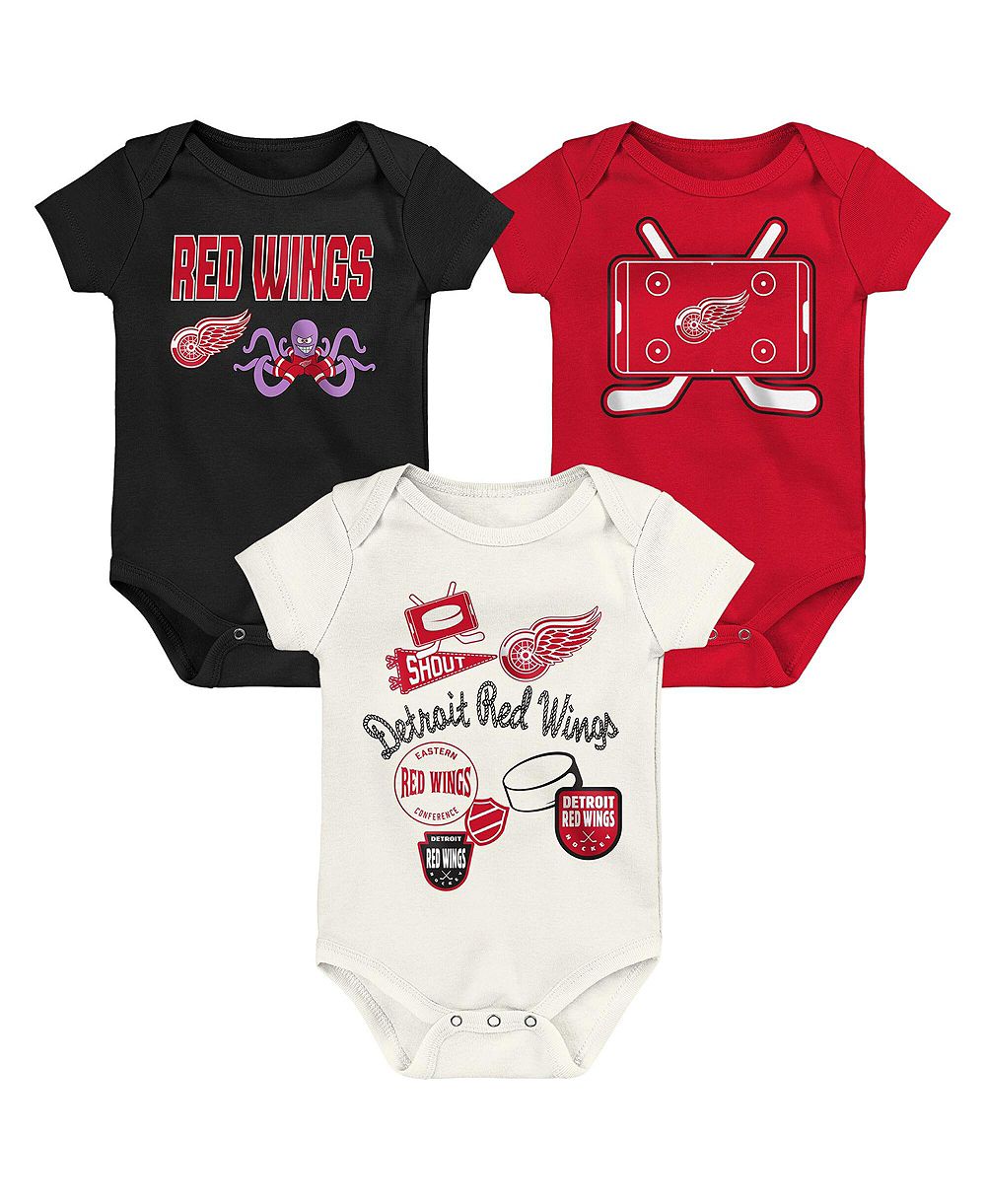 Outerstuff комплект боди Detroit Red Wings для малышей, 3 шт
