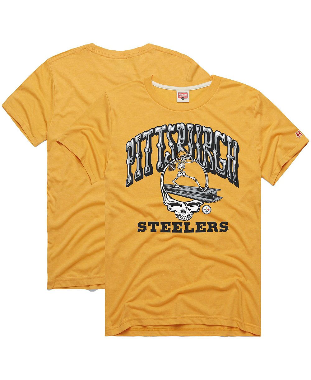 Homage Мужская футболка Tri-Blend Pittsburgh Steelers x Grateful Dead