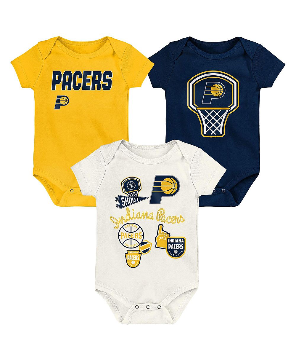 Набор боди Outerstuff Baby Boys and Girls 3-Pack Indiana Pacers Littlest Player