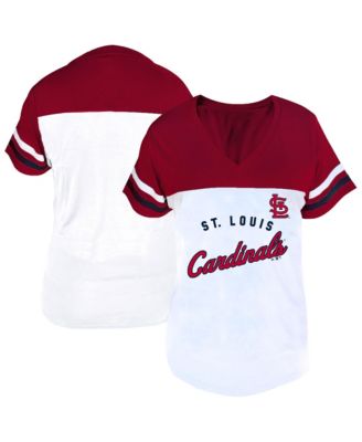 Fanatics Женская футболка V-образного выреза St. Louis Cardinals, white/red, Plus Size