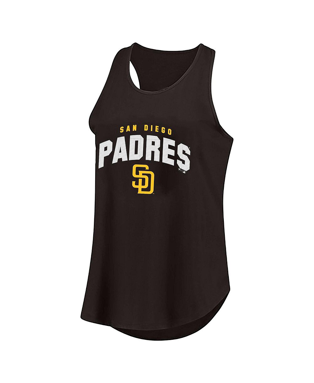 Женский майка Fanatics San Diego Padres коричневая, Plus Size, с логотипом