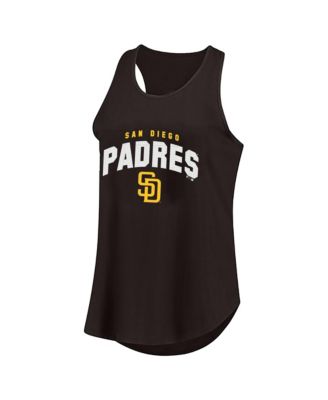 Женский майка Fanatics San Diego Padres коричневая, Plus Size, с логотипом