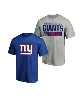 Fanatics Men's Heather Gray/Royal New York Giants Big & Tall T-Shirt 2-Pack