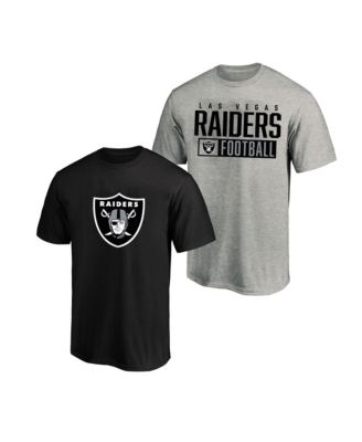 Мужские футболки Fanatics Las Vegas Raiders Big & Tall, набор из 2 штук, серая/черная