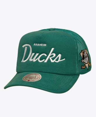 Мужская кепка Mitchell & Ness Teal Anaheim Ducks Head Coach Trucker