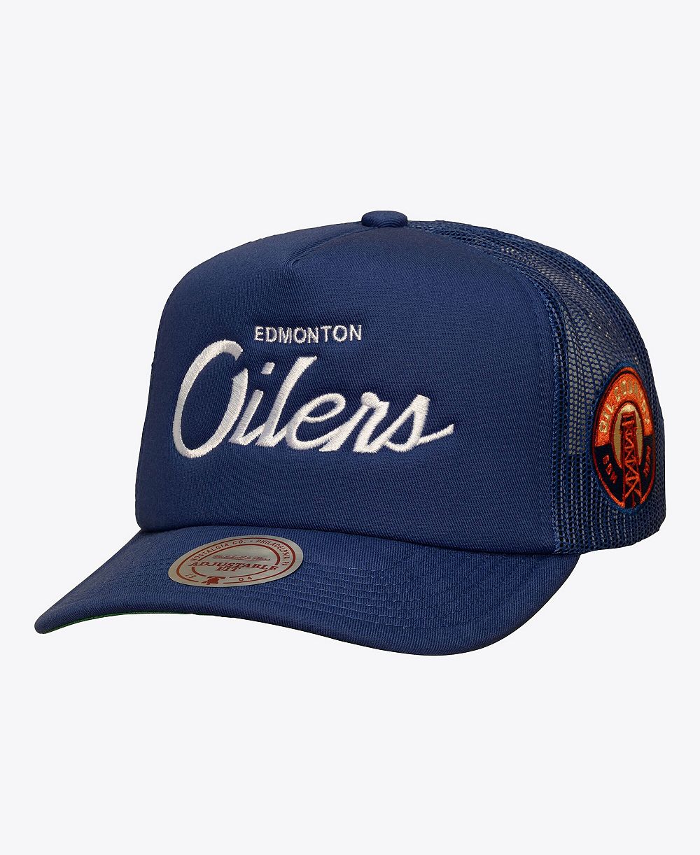 Mitchell & Ness Мужская кепка Edmonton Oilers Head Coach Trucker, темно-синяя