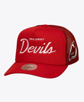 Mitchell & Ness Мужская бейсболка Mitchell & Ness Red New Jersey Devils Head Coach Trucker Adjustable