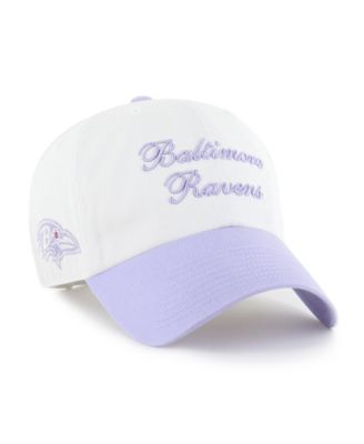 Женская белая кепка '47 Brand Baltimore Ravens Gelato Two-Tone Clean Up Adjustable Hat