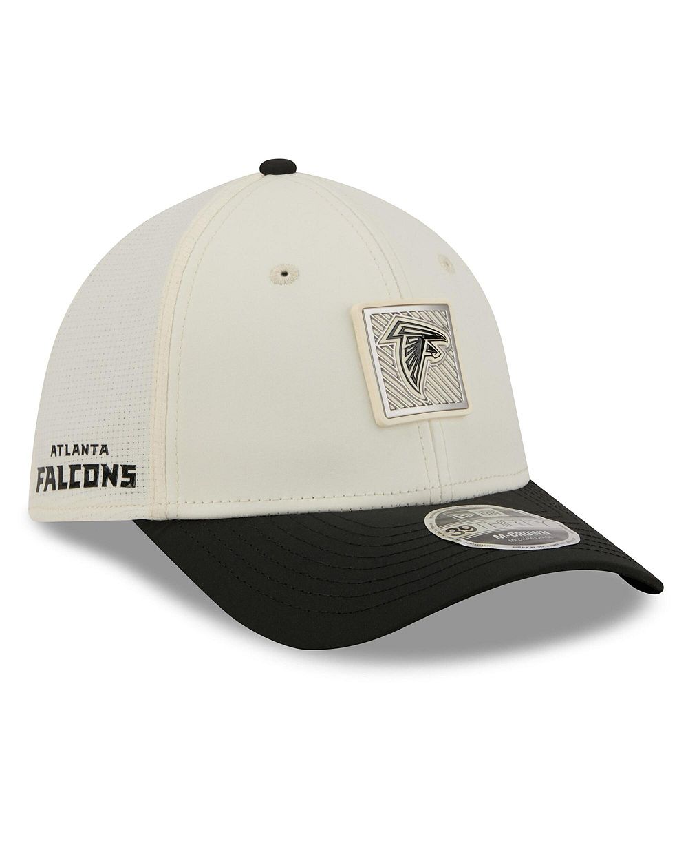 Мужская кепка New Era Cream/Black Atlanta Falcons 2026 NFL Training Camp 39THIRTY Flex