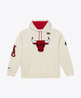 Мужское худи Mitchell & Ness Cream Chicago Bulls Hardwood Classics Chainstitch Premium Fleece