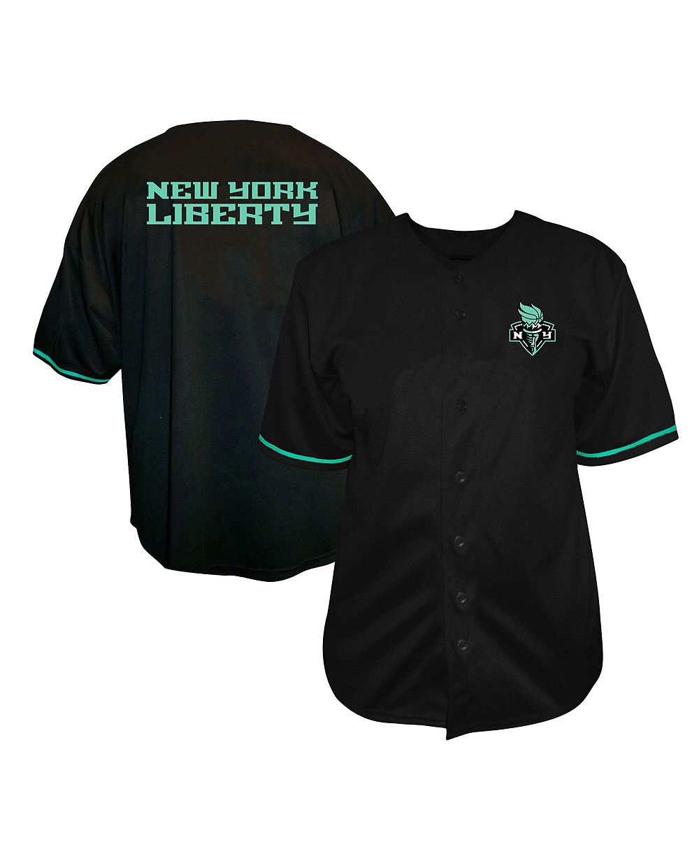 Мужской спортивный джерси Fanatics Black New York Liberty Big & Tall Full-Button Fashion