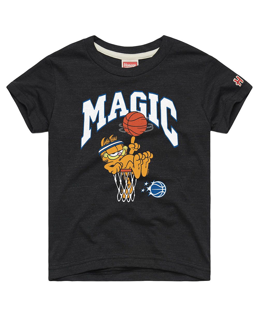 Homage Big Boys and Girls Garfield x Charcoal Orlando Magic Tri-Blend T-Shirt