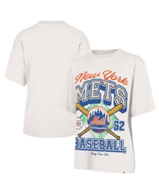 Женская футболка '47 Brand x Stoney Clover Lane Sand New York Mets Crossover Base Foundation