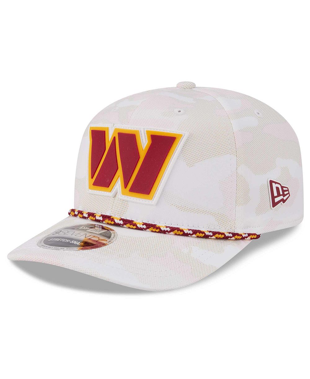 Мужская белая кепка New Era Washington Commanders Camo Rope 9SEVENTY Adjustable