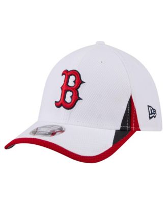 New Era Men's White Boston Red Sox Cut n Sew 39THIRTY Flex Hat