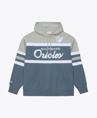 Мужское худи Mitchell & Ness Baltimore Orioles Cooperstown Collection Thunderstorm Head Coach, серый