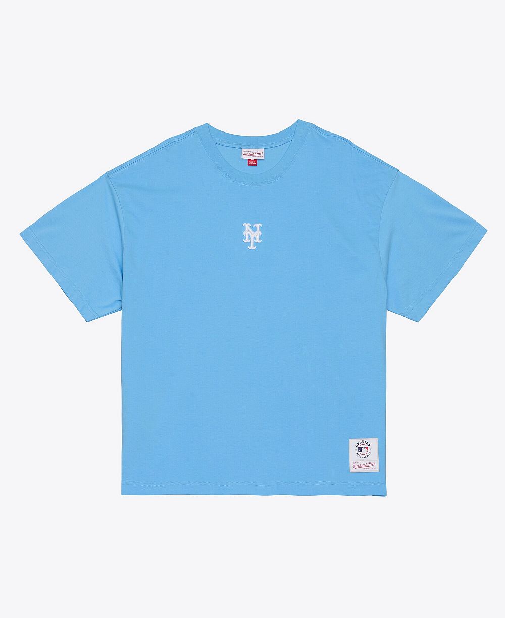 Мужская футболка Mitchell & Ness New York Mets Insignia Premium Light Blue