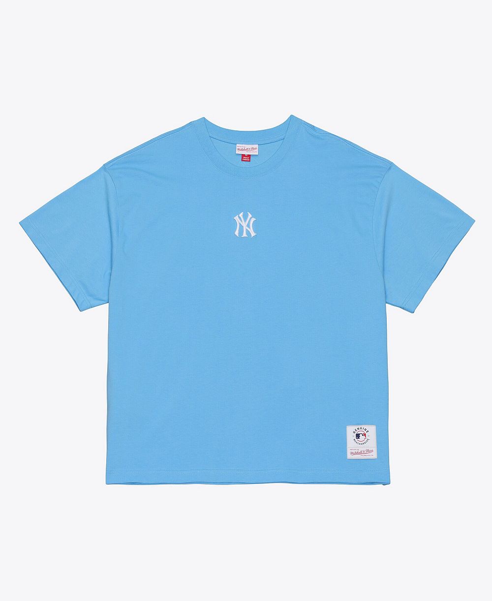 Мужская футболка Mitchell & Ness Light Blue New York Yankees Insignia Premium