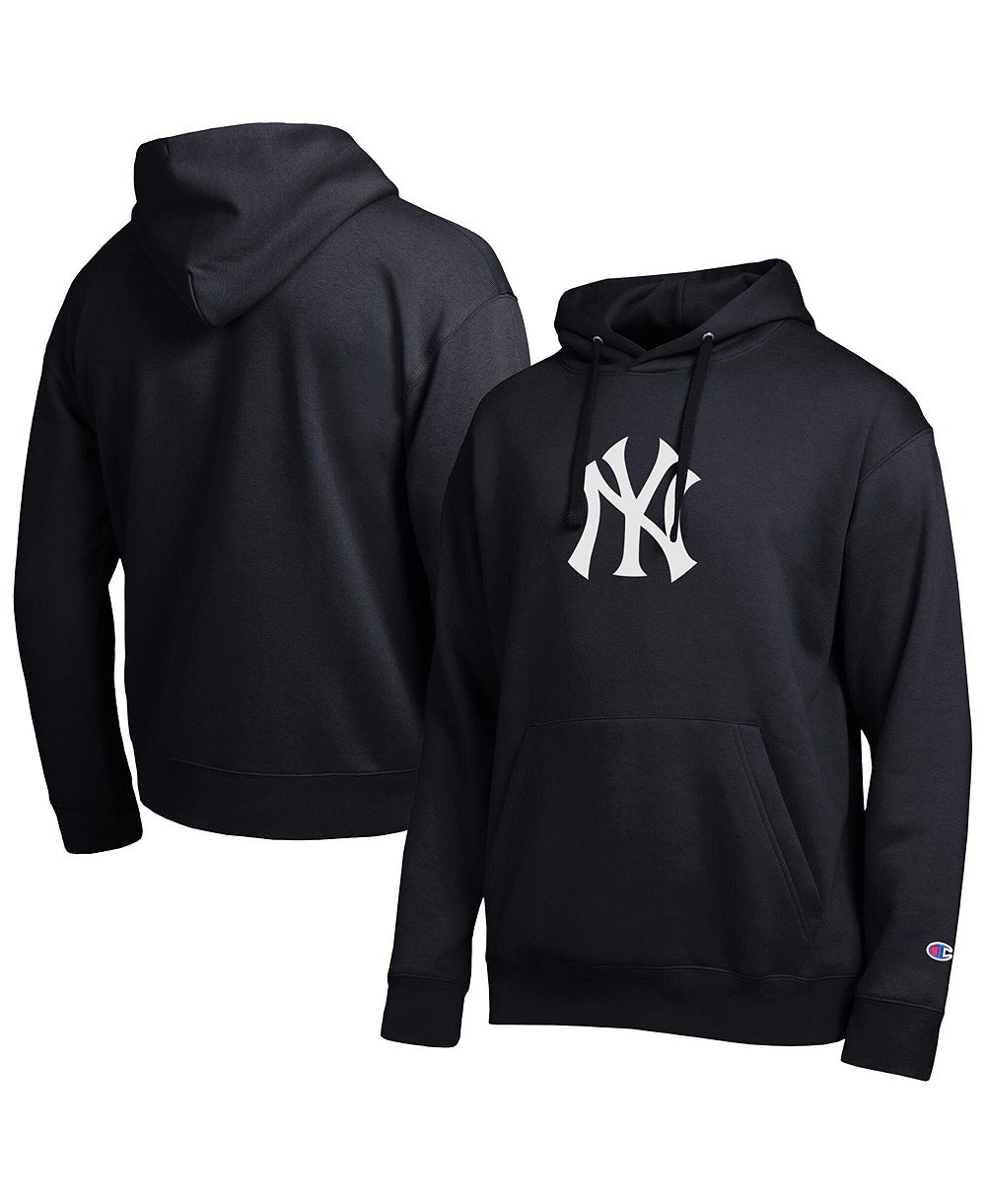 Champion Мужское худи с вышитым логотипом New York Yankees Black