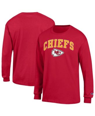 Мужская футболка Champion Red Kansas City Chiefs Arch Over Logo Long Sleeve