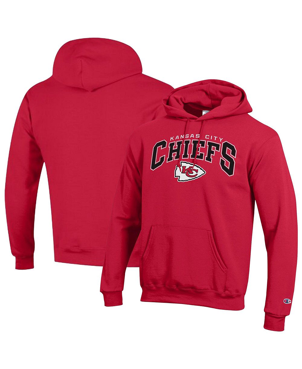 Худи Champion Men's Red Kansas City Chiefs Powerblend Arch over Logo
