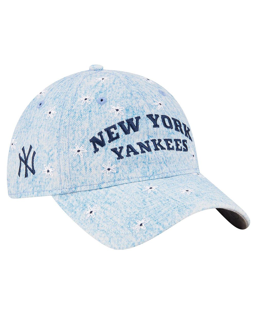 Женская регулируемая кепка New Era Light Blue New York Yankees Daisy All Over 9TWENTY