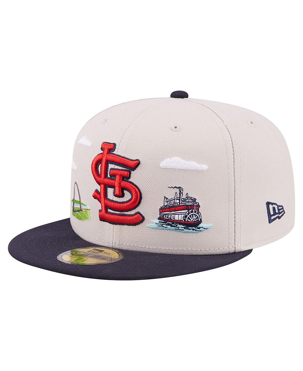 Мужская кепка New Era Khaki St. Louis Cardinals City Icon 59FIFTY Fitted