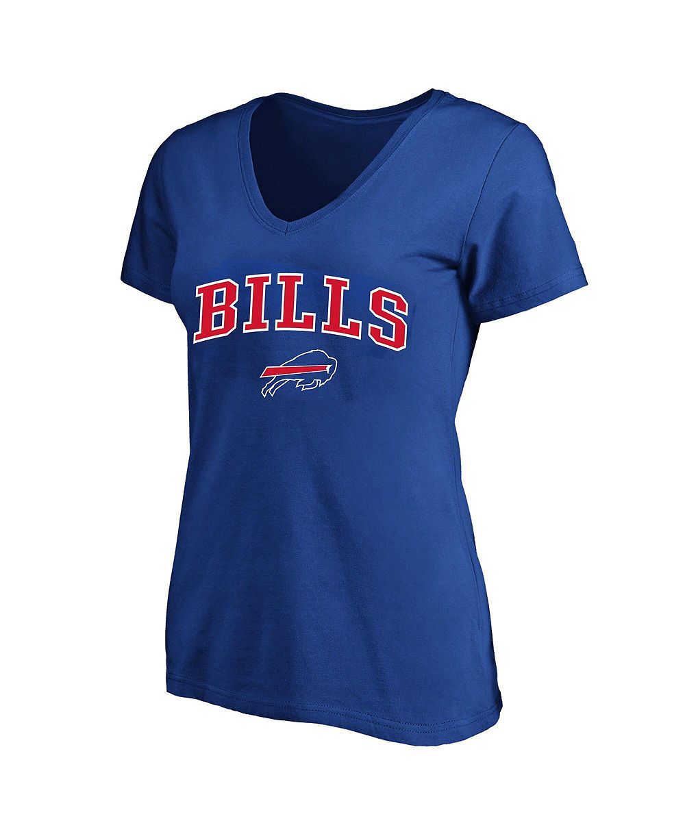Fanatics Women's Royal Buffalo Bills Plus Size Arch Over Logo V-Neck T-Shirt