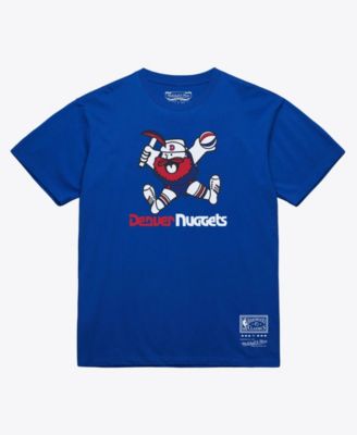 Мужская и женская футболка Mitchell & Ness Royal Denver Nuggets Hardwood Classics Arch