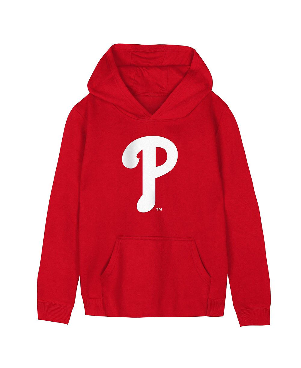Детский флисовый худи Outerstuff Red Philadelphia Phillies Primary Logo