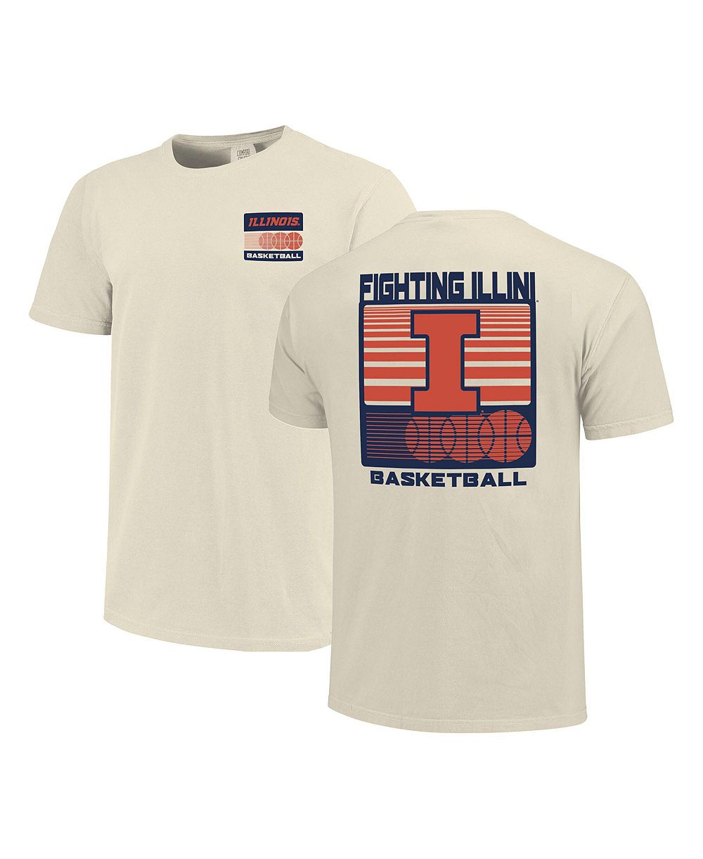 Image One Мужская футболка Illinois Fighting Illini Basketball Staredown Comfort Colors Cream